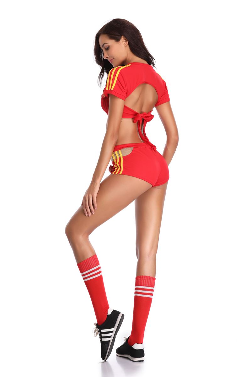 F1827Cosplay Sexy Uniform Soccer Player Cheerleader